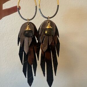 Bohemi Handmade Leather Earrings NEW